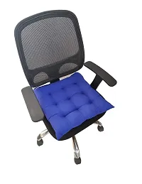 PUM PUM Chair Cushion/Pad Soft Thicken for Office,Home or Car Sitting 14"" x 14"" (Navy Blue & Grey,Pack of 2)-thumb2