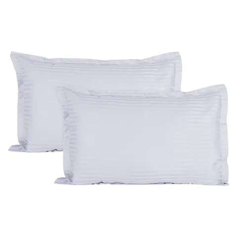 PumPum Luxurious 2 Piece Cotton Sateen Pillow Cover Set - 45cm x 69cm, White