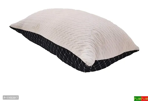 Wake it Up Microfiber Dual Tone Sleeping Pillow, 17 x 27 Inch, Black & White, 1 Piece-thumb2