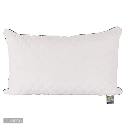 PumPum Ultra Premuim Micro Fiber Quilted Pillow Pack of 1 - (18 * 27 inches),White (36522)-thumb2