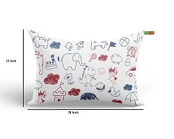 PUM PUM Kid's Soft Hollow Microfiber Organic Cotton Sketches Pillow Set, 12 x 18 Inch - 2 Pieces-thumb4