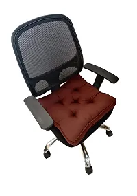 PUM PUM Chair Cushion/Pad Soft Thicken for Office,Home or Car Sitting 14"" x 14"" (Maroon & Brown,Pack of 2)-thumb1