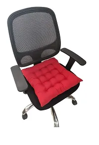 PUM PUM Chair Cushion/Pad Soft Thicken for Office,Home or Car Sitting 14"" x 14"" (Maroon & Brown,Pack of 2)-thumb2