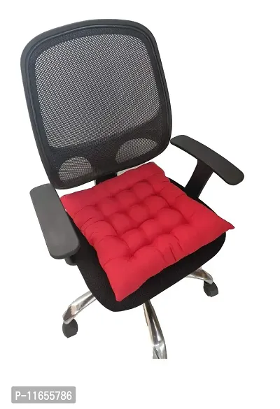 PUM PUM Chair Cushion/Pad Soft Thicken for Office,Home or Car Sitting 14"" x 14"" (Maroon & Brown,Pack of 2)-thumb3