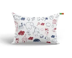 PUM PUM Kid's Soft Hollow Microfiber Organic Cotton Sketches Pillow Set, 12 x 18 Inch - 2 Pieces-thumb3