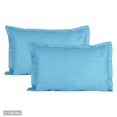 PumPum Luxurious 2 Piece Cotton Pillow Cover Set - 45cm x 69cm, (Blue)