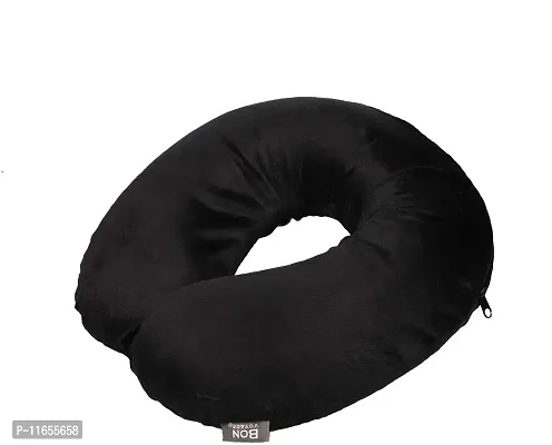 PumPum Neck Travel Pillow,Black + Purple (Pack of 2)-thumb2