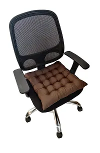 PUM PUM Chair Cushion/Pad Soft Thicken for Office,Home or Car Sitting 14"" x 14"" (Maroon & Brown,Pack of 2)-thumb1