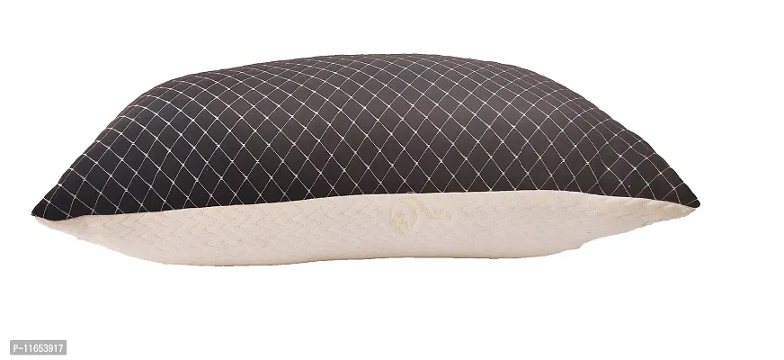 Wake it Up Microfiber Dual Tone Sleeping Pillow, 17 x 27 Inch, Black & White, 1 Piece-thumb3