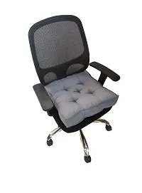 PUM PUM Chair Cushion/Pad Soft Thicken for Office,Home or Car Sitting 14"" x 14"" (Navy Blue & Grey,Pack of 2)-thumb2