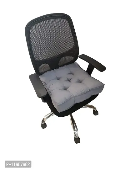 PUM PUM Chair Cushion/Pad Soft Thicken for Office,Home or Car Sitting 14"" x 14"" (Navy Blue & Grey,Pack of 2)-thumb3