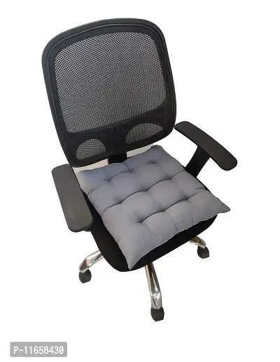 PUM PUM Chair Cushion/Pad Soft Thicken for Office,Home or Car Sitting 14"" x 14"" (Maroon & Grey,Pack of 2)-thumb3