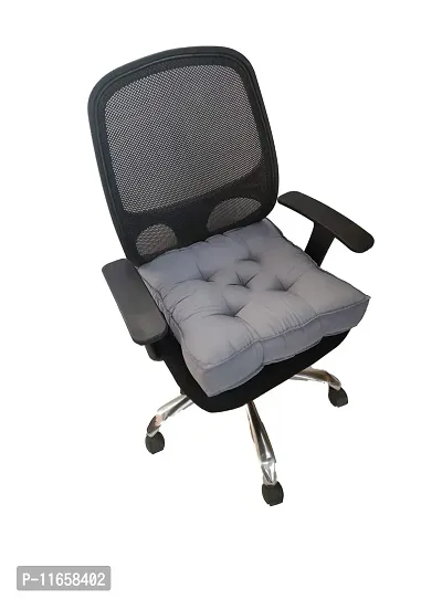 PUM PUM Chair Cushion/Pad Soft Thicken for Office,Home or Car Sitting 14"" x 14"" (Brown & Grey,Pack of 2)-thumb3