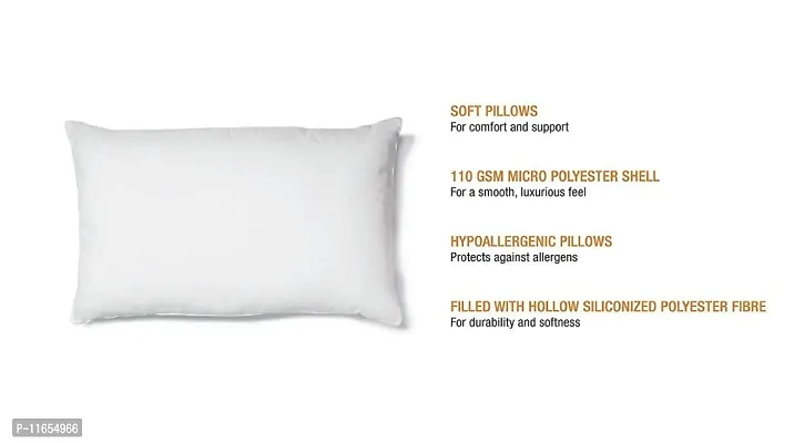 PumPum Hollow Micro Fiber Pillow ,17'x27' Inch ,White ,2 Pieces-thumb4