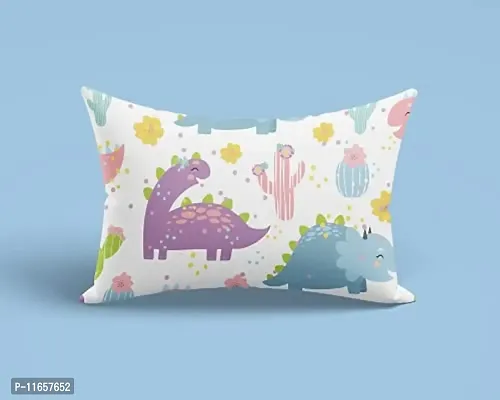 PUM PUM Kid's Microfiber Soft Dinosaur with Plant Pillows for Sleeping (12 x 18"")