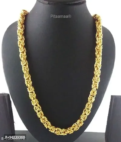 Gold plated 1 Gram  Chain For Boys and Man Gold-plated Alloy Chain (20 Inch)Water And Sweat Proof Jawellery-thumb0