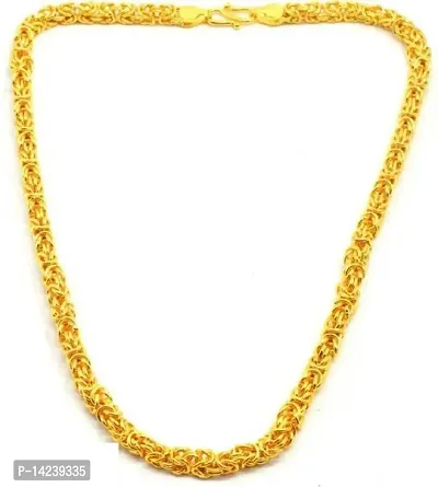 1 Gram Gold plated Chain For Boys and Man Gold-plated Plated Alloy Chain (20 Inch)Water And Sweat Proof Jawellery-thumb3