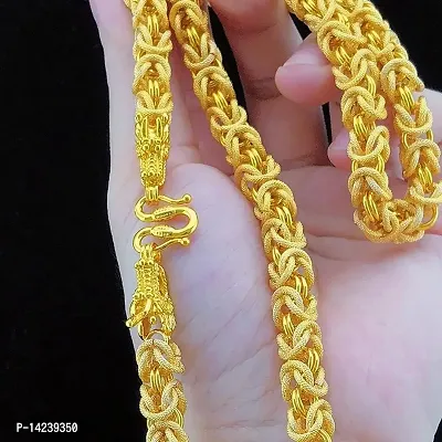 New Design Elegant Top Trending Gold-plated Plated Brass Chain (20 Inch)Water And Sweat Proof Jawellery