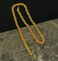 One Gram Gold Plated Chain  (MG607 C) Gold-plated Plated Brass Chain (20 Inch)Water And Sweat Proof Jawellery-thumb1