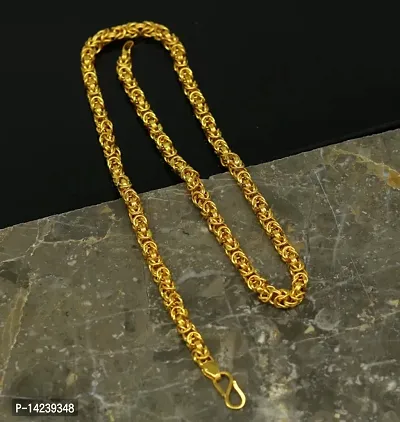One Gram Gold Plated Chain  (MG607 C) Gold-plated Plated Brass Chain (20 Inch)Water And Sweat Proof Jawellery-thumb2