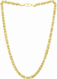 1 Gram Gold plated Chain For Boys and Man Gold-plated Plated Brass Chain (20 Inch)Water And Sweat Proof Jawellery-thumb3