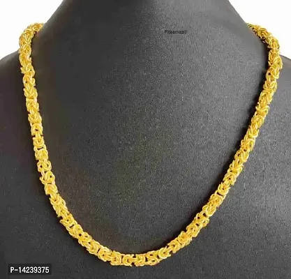 One Gram Gold Plated Chain (MG115 C) Gold-plated Plated Brass Chain (20 Inch)Water And Sweat Proof Jawellery