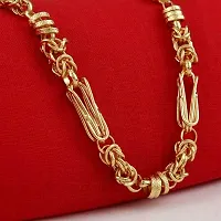 Designer Latest Chain Necklace With Lobster Clasp Fashionable Most Popular Beautiful Chain for Men, Women, Boy, Girls, Husband, Wife Gold Chain (20 Inch)Water And Sweat Proof Jawellery-thumb1