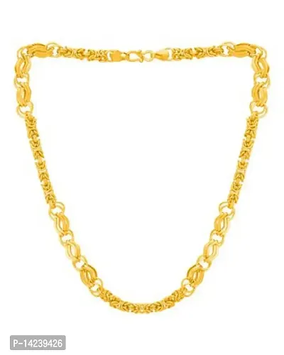 gold plated brass snake chain for men and women  Gold-plated Plated Brass Chain (20 Inch)Water And Sweat Proof Jawellery