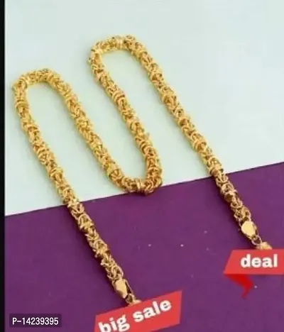 Gold plated 1 Gram  Chain For Boys and Man Gold-plated Alloy Chain (20 Inch)Water And Sweat Proof Jawellery-thumb5