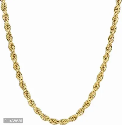 Gold plated 1 Gram  Chain For Boys and Man Gold-plated Alloy Chain (23 Inch)Water And Sweat Proof Jawellery-thumb5