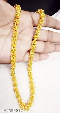 Gold plated 1 Gram  Chain For Boys and Man Gold-plated Alloy Chain (20 Inch)Water And Sweat Proof Jawellery-thumb3