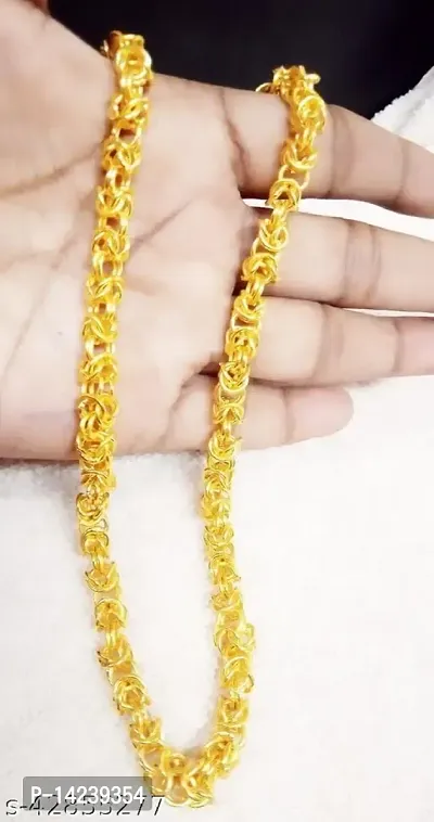 Gold plated 1 Gram  Chain For Boys and Man Gold-plated Alloy Chain (20 Inch)Water And Sweat Proof Jawellery-thumb4
