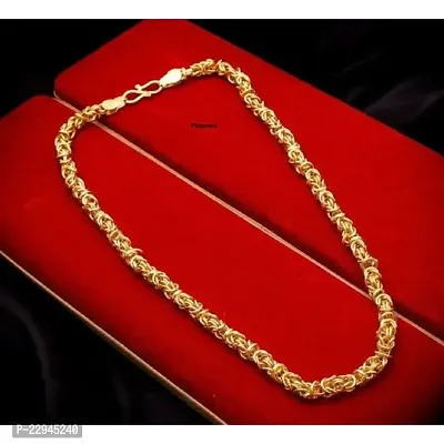 One Gram Gold Plated Chain (MG115 C) Gold-plated Plated Brass Chain (20 Inch)Water And Sweat Proof Jawellery-thumb2