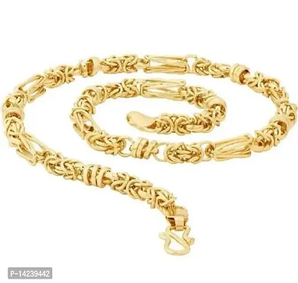 Gold New Trending Chain Gold-plated Plated Brass Chain (20 Inch)Water And Sweat Proof Jawellery