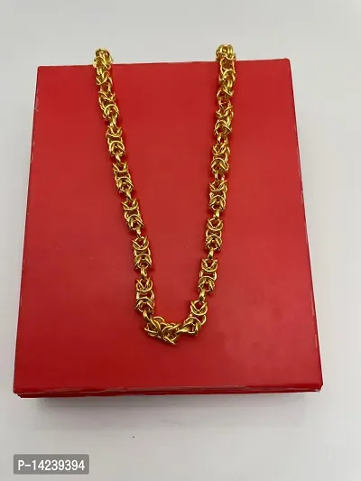 Men's 14k Solid Yellow Gold Figaro  Chain Necklace - Gold chain, figaro chains, real Gold chain (20 Inch)Water And Sweat Proof Jawellery-thumb0