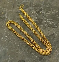 One Gram Gold Plated Brass Chain  for men Gold-plated Plated Brass Chain (20 Inch)Water And Sweat Proof Jawellery-thumb4