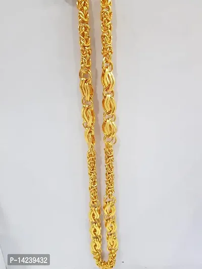 Gold New Trending Chain Gold-plated Plated Brass Chain(20 Inch)Water And Sweat Proof Jawellery-thumb0