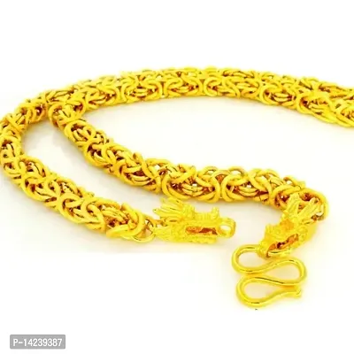 1 Gram Gold plated Chain For Boys and Man Gold-plated Plated Brass Chain (20 Inch)Water And Sweat Proof Jawellery-thumb5