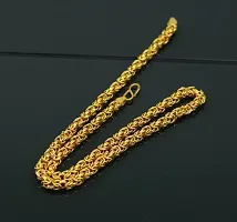 Designer  Gold plated Lotus Chain  Gold-plated Plated Brass Chain (20 Inch)Water And Sweat Proof Jawellery-thumb4