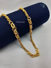 gold plated brass snake chain for men and women  Gold-plated Plated Brass Chain (20 Inch)Water And Sweat Proof Jawellery-thumb2