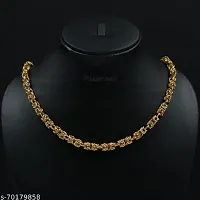 Gold New Trending Chain Gold-plated Plated Brass Chain (20 Inch)Water And Sweat Proof Jawellery-thumb1