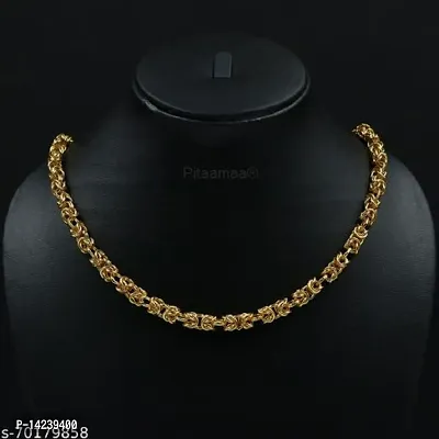 Gold New Trending Chain Gold-plated Plated Brass Chain (20 Inch)Water And Sweat Proof Jawellery-thumb2