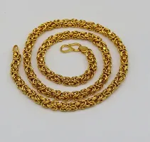 Stylish  Trendy Most Popular Beautiful Design Golden light Gold Plated Chain Gold-plated Plated Alloy Chain (20 Inch)Water And Sweat Proof Jawellery-thumb1