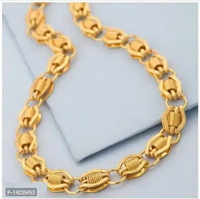 Stylish Lotus Inspired One gram Gold plated chain for Men Gold-plated Plated Brass Chain (20 Inch)Water And Sweat Proof Jawellery-thumb5