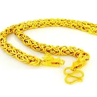 Golden Chain For Boys Stylish Neck Chain Mens Jewellery Gold Chain For Men Boys Gold-plated Plated Brass Chain (20 Inch)Water And Sweat Proof Jawellery-thumb3