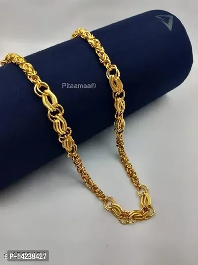 New Design Elegant Top Trending Gold-plated Plated Brass Chain (20 Inch)Water And Sweat Proof Jawellery-thumb4