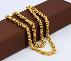 Stylish Trendy Exclusive Gold plated chain for boys and Men Gold-plated Plated Brass Chain(20 Inch)Water And Sweat Proof Jawellery-thumb1