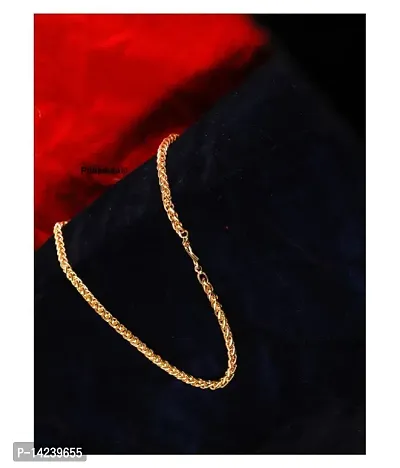 Ethnic Traditional One Gram Gold Glorious Long Chain  Short Daily Wear (23 Inch)Water And Sweat Proof Jawellery-thumb0