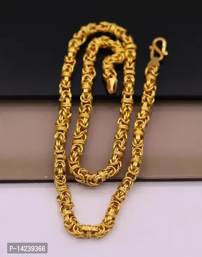 Gold New Trending Chain Gold-plated Plated Brass Chain (20 Inch)Water And Sweat Proof Jawellery-thumb3