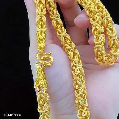 Gold New Trending Chain Gold-plated Plated Brass Chain (20 Inch)Water And Sweat Proof Jawellery-thumb2